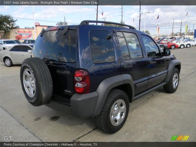 Midnight Blue Pearl / Medium Slate Gray 2007 Jeep Liberty Sport