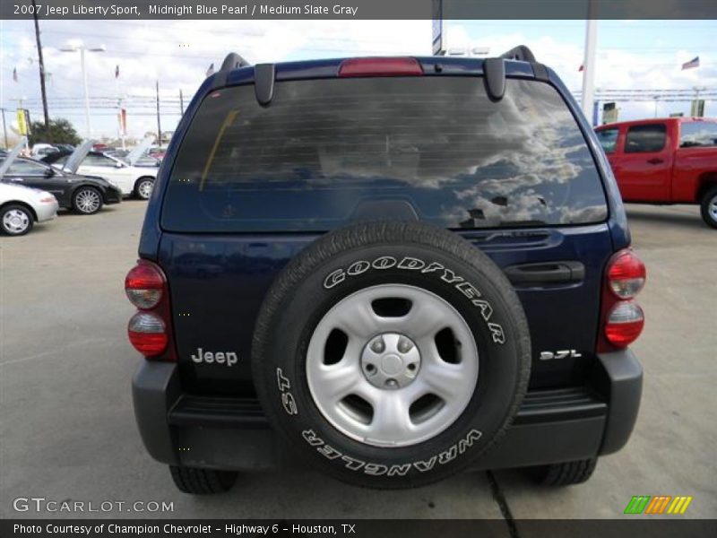 Midnight Blue Pearl / Medium Slate Gray 2007 Jeep Liberty Sport