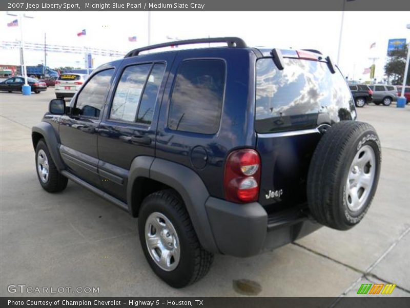 Midnight Blue Pearl / Medium Slate Gray 2007 Jeep Liberty Sport