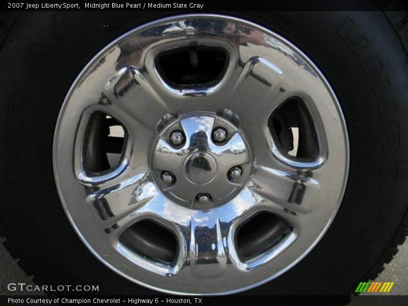 Midnight Blue Pearl / Medium Slate Gray 2007 Jeep Liberty Sport