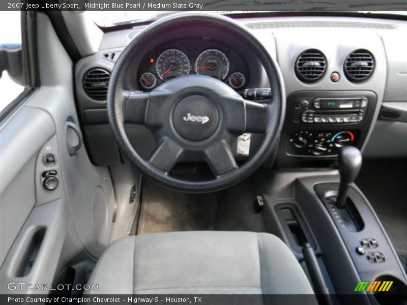 Midnight Blue Pearl / Medium Slate Gray 2007 Jeep Liberty Sport