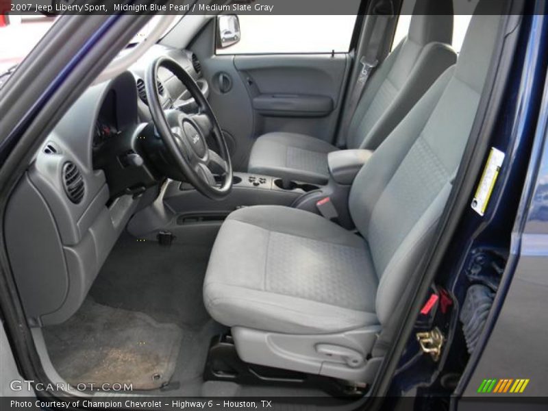 Midnight Blue Pearl / Medium Slate Gray 2007 Jeep Liberty Sport