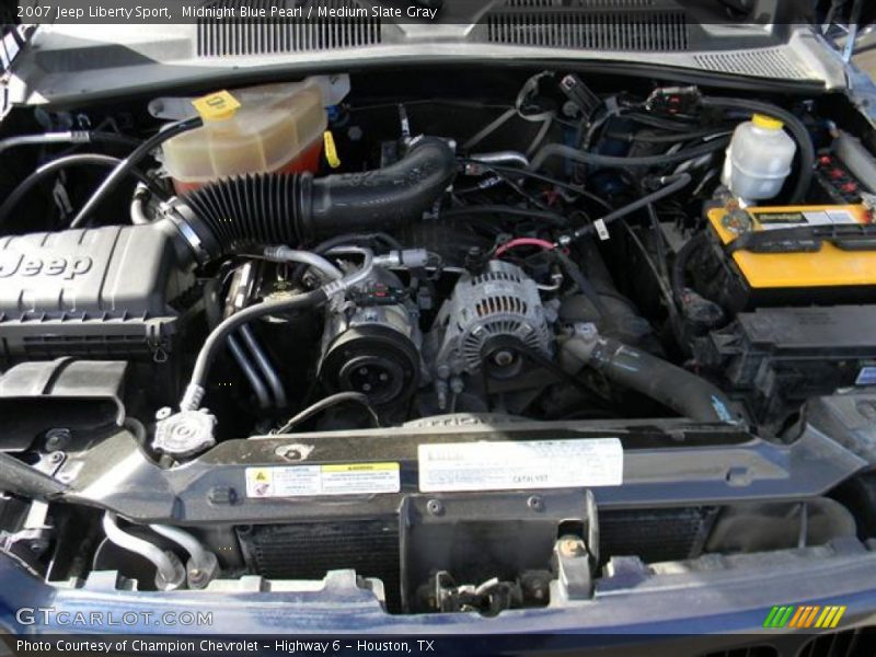 Midnight Blue Pearl / Medium Slate Gray 2007 Jeep Liberty Sport