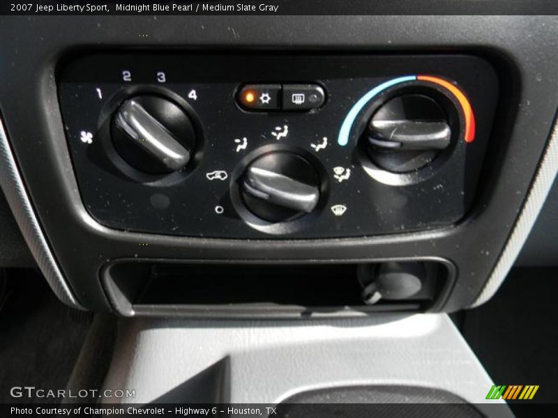 Midnight Blue Pearl / Medium Slate Gray 2007 Jeep Liberty Sport