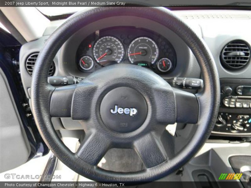 Midnight Blue Pearl / Medium Slate Gray 2007 Jeep Liberty Sport
