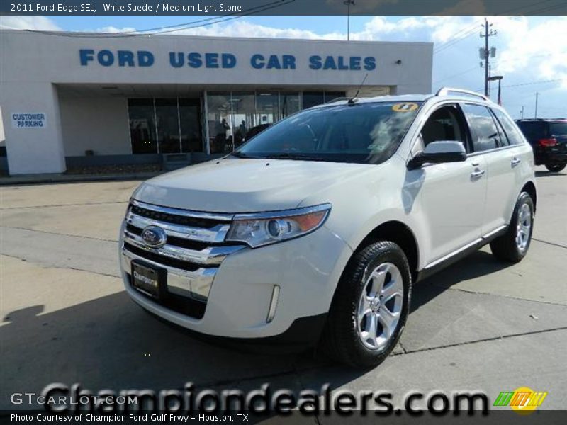 White Suede / Medium Light Stone 2011 Ford Edge SEL