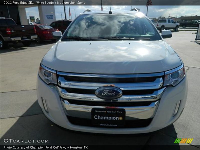 White Suede / Medium Light Stone 2011 Ford Edge SEL