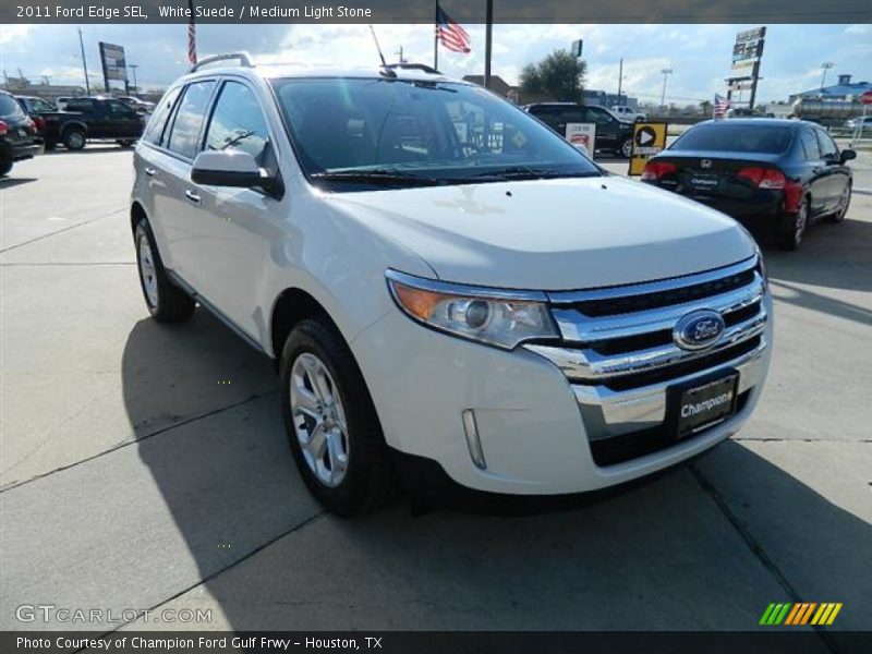 White Suede / Medium Light Stone 2011 Ford Edge SEL