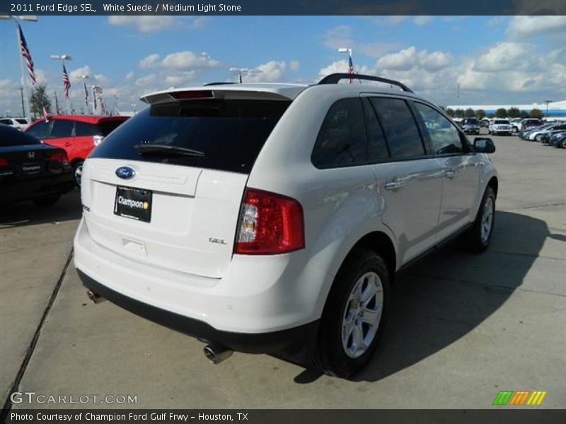 White Suede / Medium Light Stone 2011 Ford Edge SEL