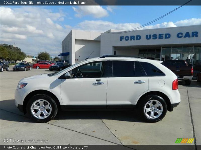 White Suede / Medium Light Stone 2011 Ford Edge SEL