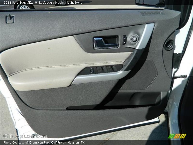 White Suede / Medium Light Stone 2011 Ford Edge SEL