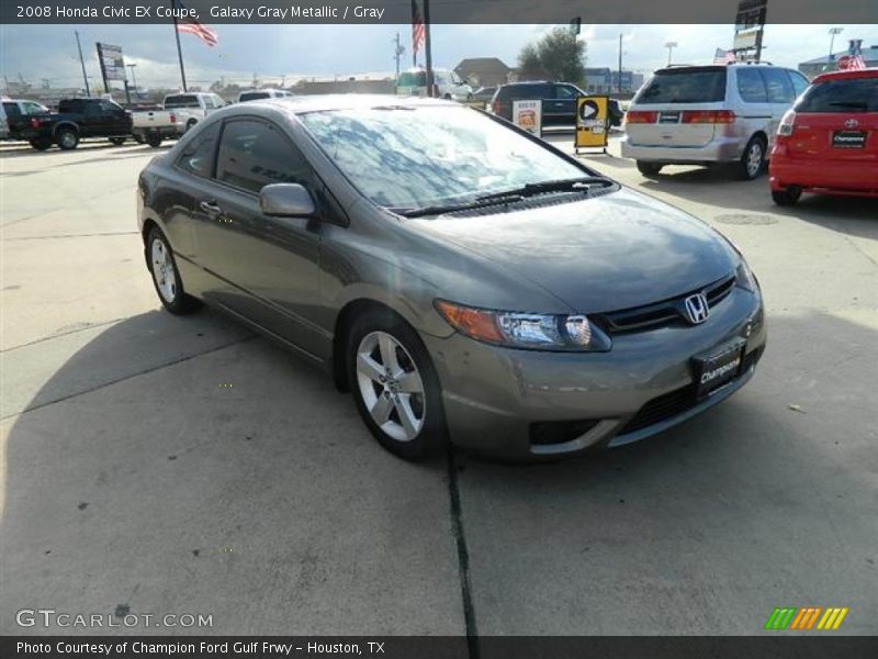 Galaxy Gray Metallic / Gray 2008 Honda Civic EX Coupe
