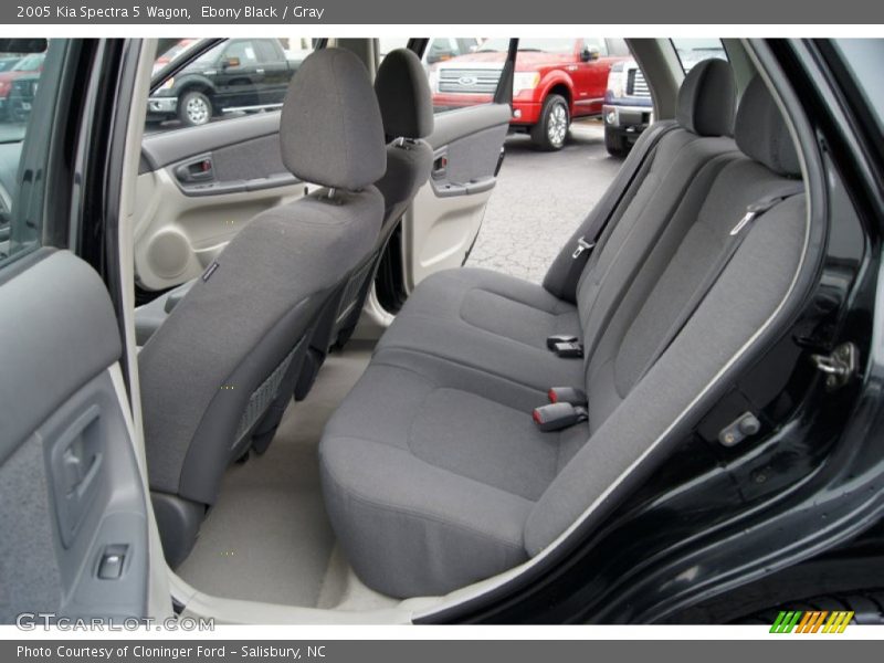 Ebony Black / Gray 2005 Kia Spectra 5 Wagon