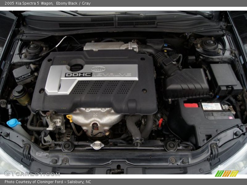 Ebony Black / Gray 2005 Kia Spectra 5 Wagon