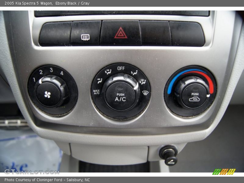 Ebony Black / Gray 2005 Kia Spectra 5 Wagon