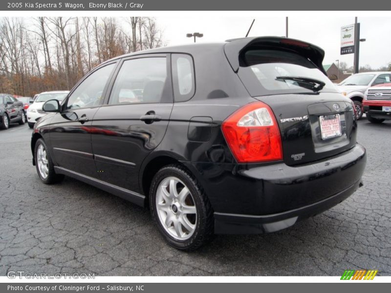 Ebony Black / Gray 2005 Kia Spectra 5 Wagon