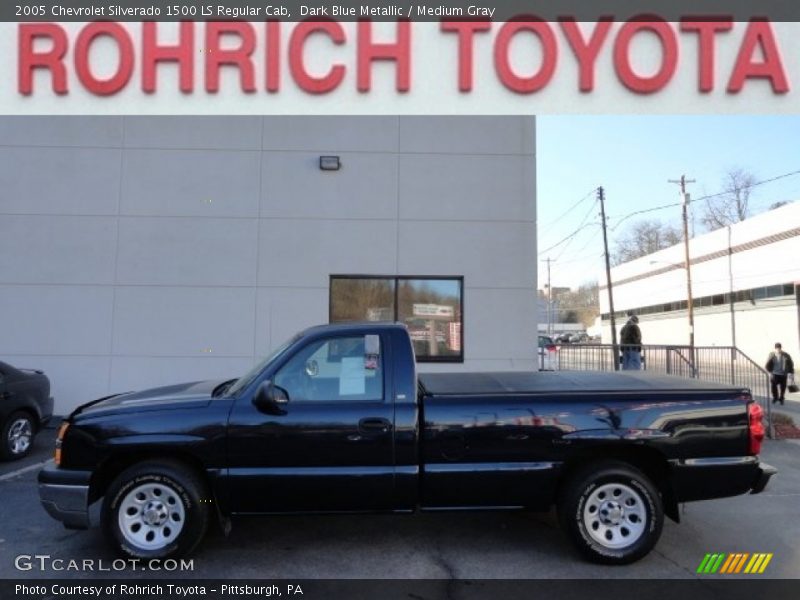 Dark Blue Metallic / Medium Gray 2005 Chevrolet Silverado 1500 LS Regular Cab