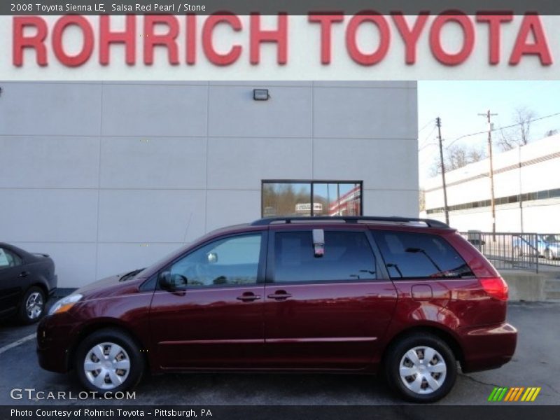 Salsa Red Pearl / Stone 2008 Toyota Sienna LE