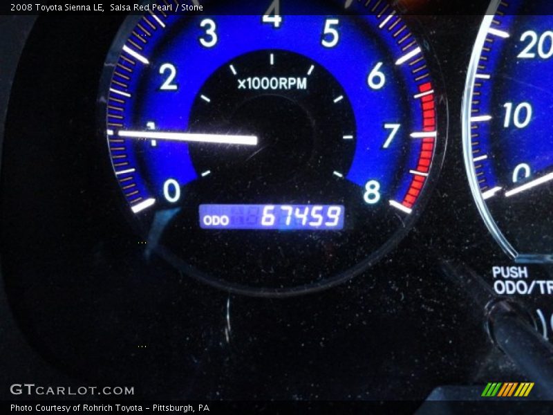 Salsa Red Pearl / Stone 2008 Toyota Sienna LE