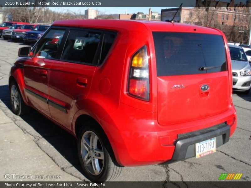 Molten Red / Black Soul Logo Cloth 2010 Kia Soul +