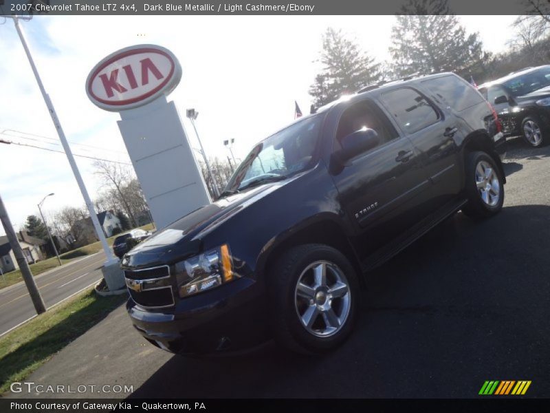 Dark Blue Metallic / Light Cashmere/Ebony 2007 Chevrolet Tahoe LTZ 4x4