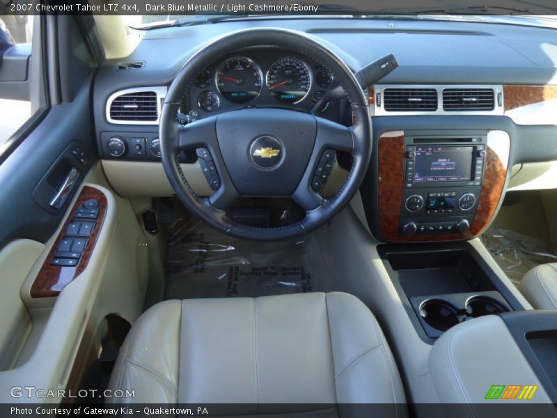 Dark Blue Metallic / Light Cashmere/Ebony 2007 Chevrolet Tahoe LTZ 4x4