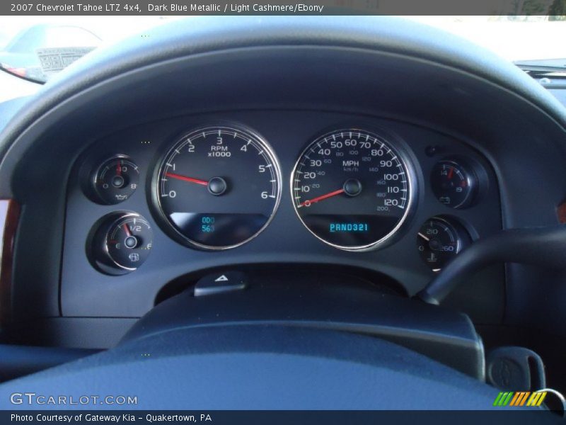 Dark Blue Metallic / Light Cashmere/Ebony 2007 Chevrolet Tahoe LTZ 4x4