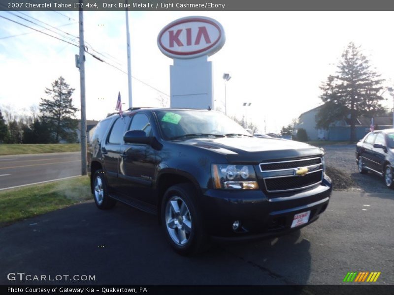 Dark Blue Metallic / Light Cashmere/Ebony 2007 Chevrolet Tahoe LTZ 4x4