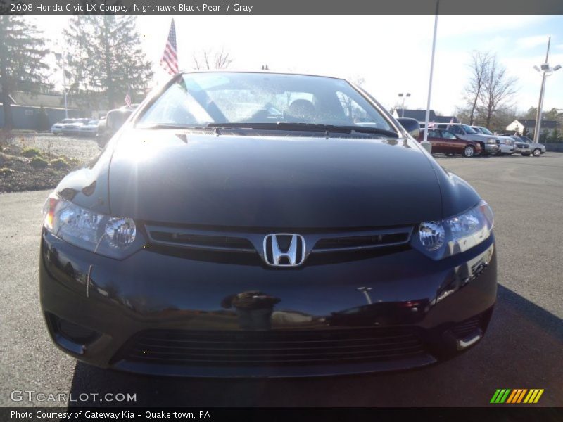 Nighthawk Black Pearl / Gray 2008 Honda Civic LX Coupe