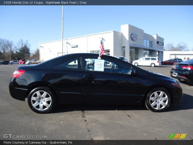 Nighthawk Black Pearl / Gray 2008 Honda Civic LX Coupe