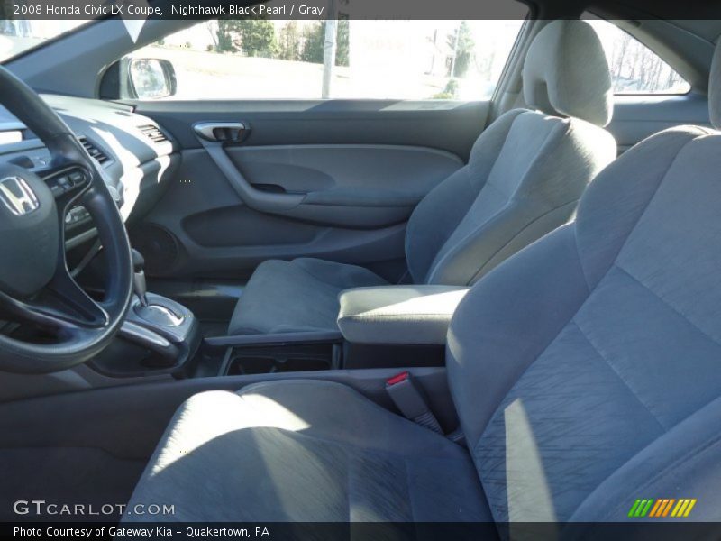 Nighthawk Black Pearl / Gray 2008 Honda Civic LX Coupe