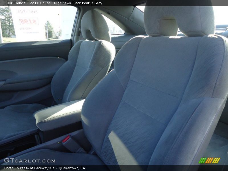 Nighthawk Black Pearl / Gray 2008 Honda Civic LX Coupe