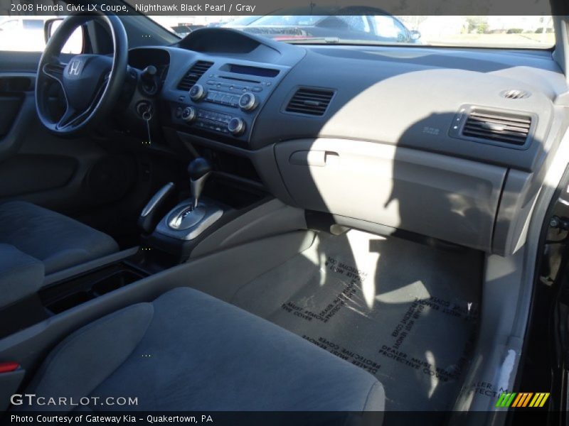 Nighthawk Black Pearl / Gray 2008 Honda Civic LX Coupe