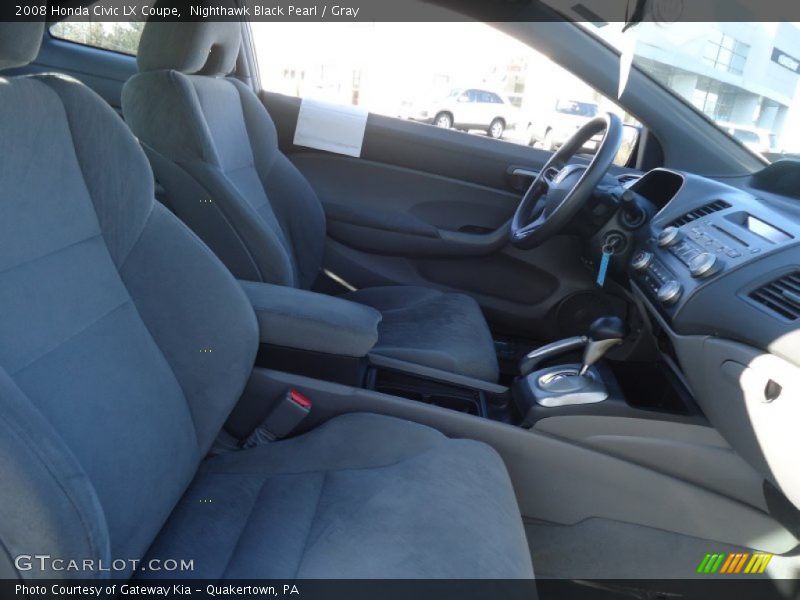 Nighthawk Black Pearl / Gray 2008 Honda Civic LX Coupe