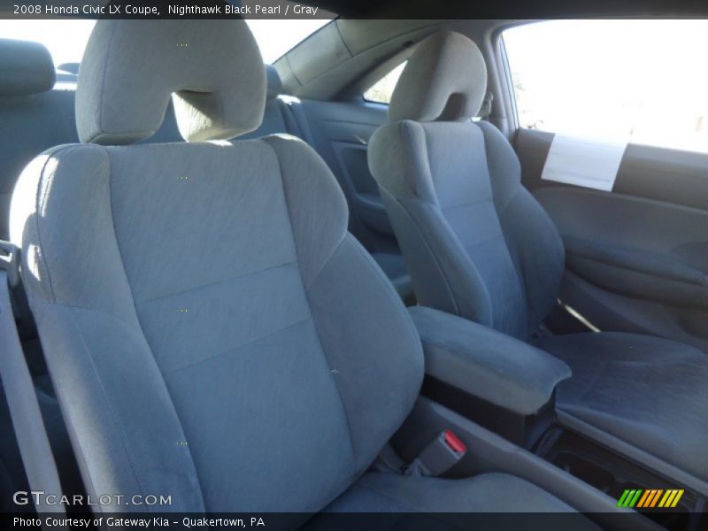 Nighthawk Black Pearl / Gray 2008 Honda Civic LX Coupe