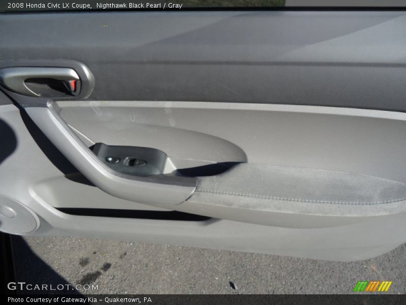 Nighthawk Black Pearl / Gray 2008 Honda Civic LX Coupe