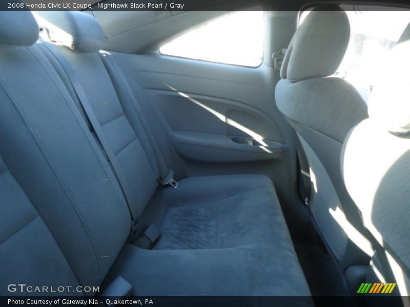 Nighthawk Black Pearl / Gray 2008 Honda Civic LX Coupe