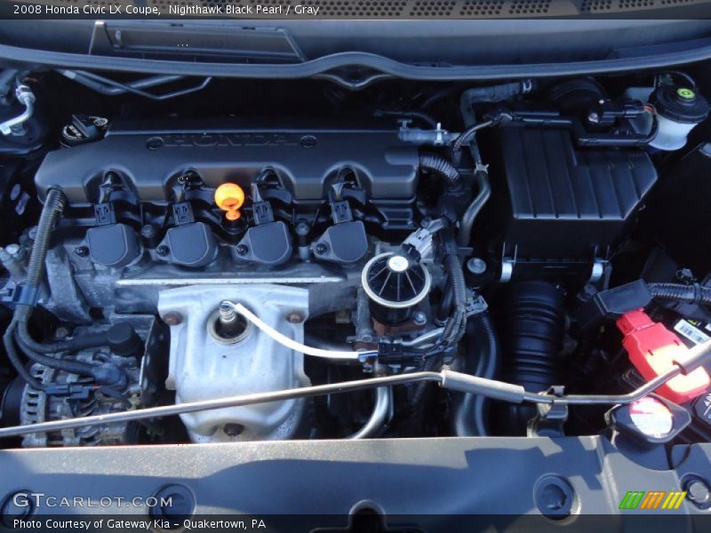 Nighthawk Black Pearl / Gray 2008 Honda Civic LX Coupe