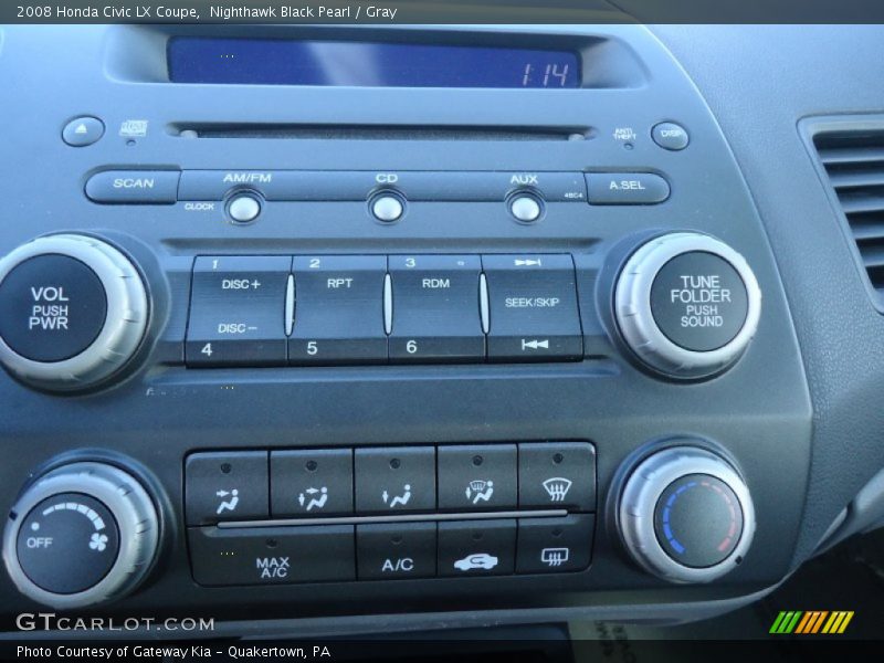 Nighthawk Black Pearl / Gray 2008 Honda Civic LX Coupe