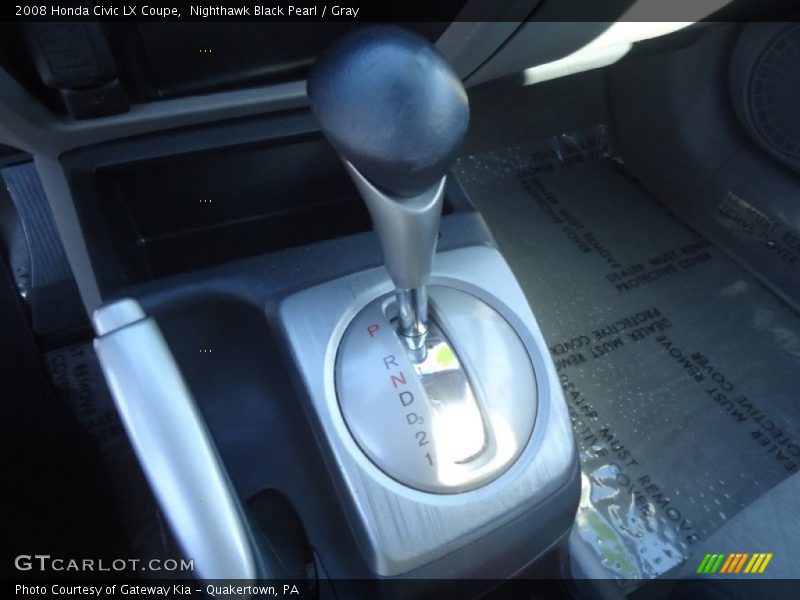 Nighthawk Black Pearl / Gray 2008 Honda Civic LX Coupe