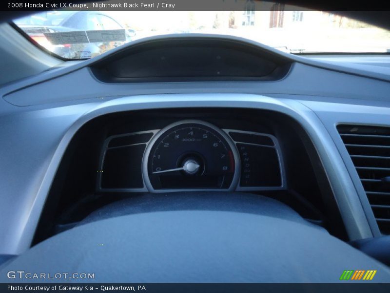 Nighthawk Black Pearl / Gray 2008 Honda Civic LX Coupe