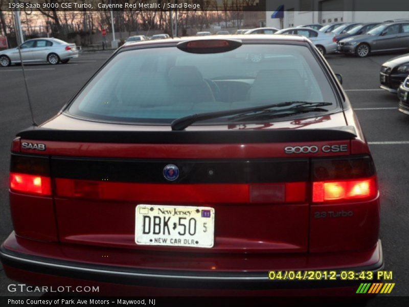 Cayenne Red Metallic / Sand Beige 1998 Saab 9000 CSE Turbo