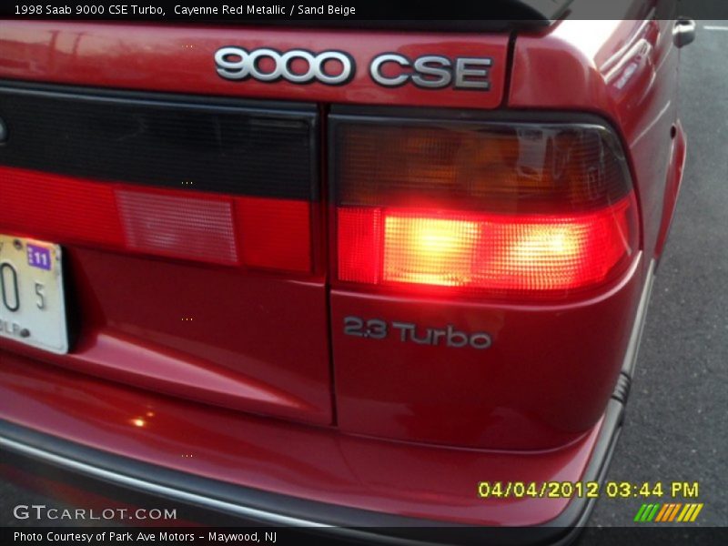 Cayenne Red Metallic / Sand Beige 1998 Saab 9000 CSE Turbo