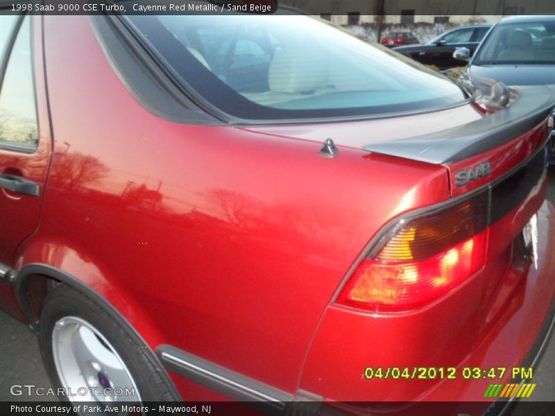 Cayenne Red Metallic / Sand Beige 1998 Saab 9000 CSE Turbo