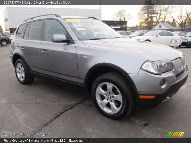 Silver Grey Metallic / Black 2007 BMW X3 3.0si