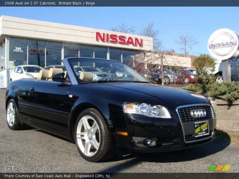 Brilliant Black / Beige 2008 Audi A4 2.0T Cabriolet