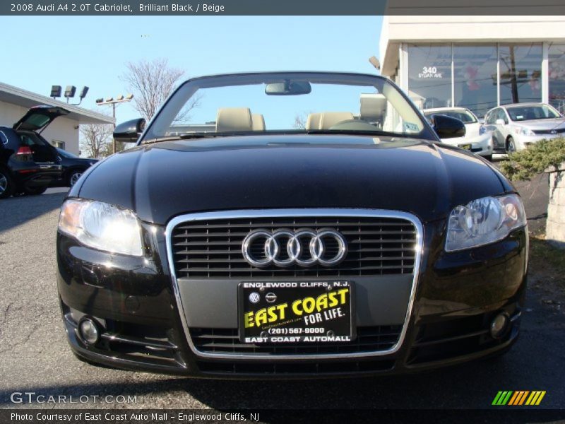 Brilliant Black / Beige 2008 Audi A4 2.0T Cabriolet