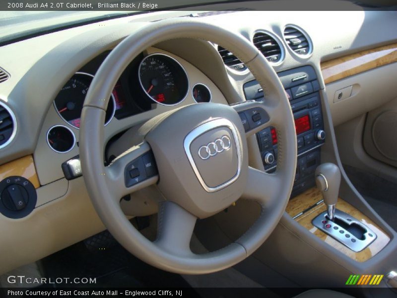 Brilliant Black / Beige 2008 Audi A4 2.0T Cabriolet