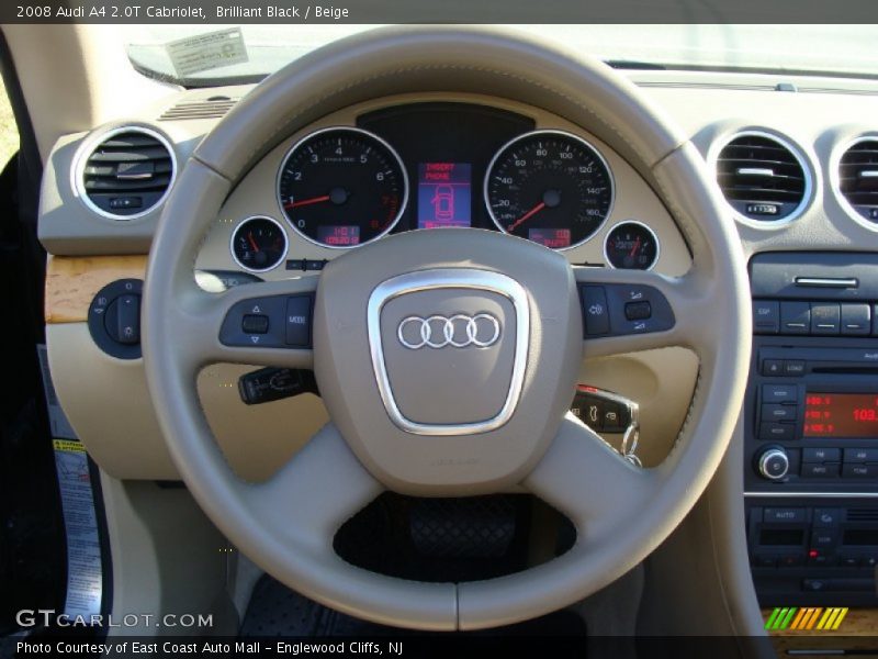 Brilliant Black / Beige 2008 Audi A4 2.0T Cabriolet