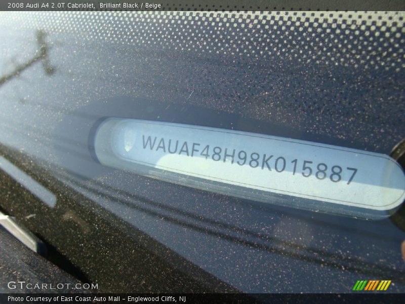 Brilliant Black / Beige 2008 Audi A4 2.0T Cabriolet